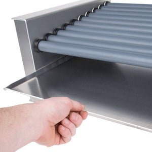 Nemco - 120V Slanted Hot Dog Roller Grill with GripsIt Non-Stick Coating with 27 Hot Dog Capacity - 8027SX-SLT