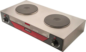 Nemco - 240V 24" Electric Countertop Horizontal Hot Plate with 2 Solid Burners - 6310-2-240