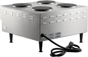 Nemco - 240V 24.2" Electric Countertop Raised Vertical Hot Plate with 4 Solid Burners - 6311-4-240