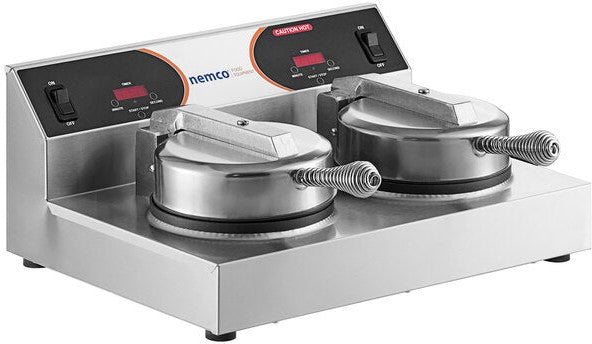 Nemco - 240V SilverStone Non-Stick Dual Waffle Maker - 7000A-2S240