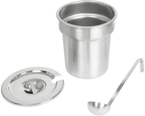 Nemco - 4 QT Stainless Steel Inset Kit with Cover and Ladle - 66088-2