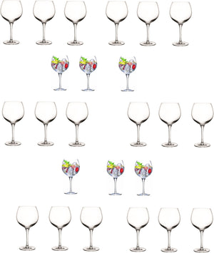 Nude - PRIMEUR 22.75 Oz Burgundy/Gin & Tonic Glass, Pack of 12 - NG67085