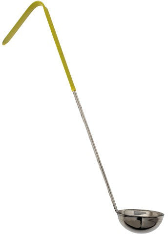 Omcan - 1 Oz One-Piece Stainless Steel Ladle with Yellow Handle, Pack of 40 - 80761