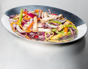 Omcan - 10" Aluminum Sizzling Platter (254 mm), Pack of 15 - 80086