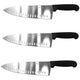 Omcan - 10" Black Handle Greban Cook G-Edge Knife, Pack of 5 - 12172