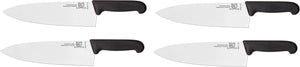 Omcan - 10” Black Super Fiber Handle Medium Cook's Knife, Pack of 4 - 12861