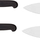 Omcan - 10” Black Super Fiber Handle Medium Cook's Knife, Pack of 4 - 12861