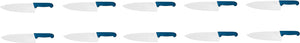 Omcan - 10" Blue Handle Greban Medium Blade Cook Knife, Pack of 10 - 12097