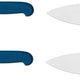 Omcan - 10” Blue Super Fiber Handle Medium Cook's Knife, Pack of 4 - 23878