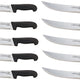 Omcan - 10” Butcher Steak Knife with Black Polypropylene Handle, Pack of 10 - 12198