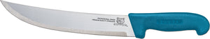 Omcan - 10” Butcher Steak Knife with Blue Polypropylene Handle, Pack of 10 - 12211