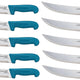 Omcan - 10” Butcher Steak Knife with Blue Polypropylene Handle, Pack of 10 - 12211