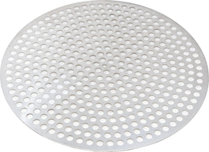 Omcan - 10" Disk Aluminium Perforated Pizza Pan, Pack of 24 - 46742