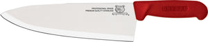 Omcan - 10" Red Handle Greban Medium Blade Cook Knife, Pack of 10 - 12117