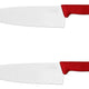 Omcan - 10" Red Handle Greban Medium Blade Cook Knife, Pack of 10 - 12117