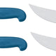 Omcan - 10” Victoria USA Steak Knife with Blue Super Fiber Handle, Pack of 4 - 23882