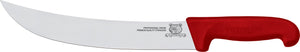 Omcan - 10” Victoria USA Steak Knife with Red Super Fiber Handle, Pack of 4 - 23884