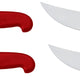 Omcan - 10” Victoria USA Steak Knife with Red Super Fiber Handle, Pack of 4 - 23884