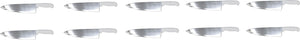 Omcan - 10" White Handle Greban Medium Blade Cook Knife, Pack of 10 - 12142