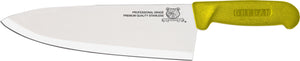 Omcan - 10" Yellow Handle Greban Medium Blade Cook Knife, Pack of 10 - 12127