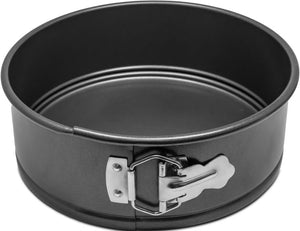 Omcan - 10″ x 3″ Aluminized Steel Non-Stick Springform Cake Pan, Pack of 5 - 81112