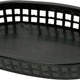 Omcan - 10" x 7" Black Plastic Oval Platter, Pack of 200 - 80355