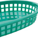 Omcan - 10" x 7" Green Plastic Oval Platter, Pack of 200 - 80354