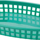 Omcan - 10" x 7" Green Plastic Oval Platter, Pack of 200 - 80354