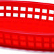 Omcan - 10" x 7" Red Plastic Oval Platter, Pack of 200 - 80356