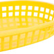 Omcan - 10" x 7" Yellow Plastic Oval Platter, Pack of 200 - 80357