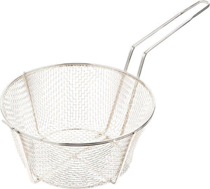 Omcan - 10.5" x 6" #4 Mesh Round Wire Fry Basket (267 x 152 mm), Pack of 10 - 80385