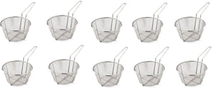 Omcan - 10.5" x 6" #6 Mesh Round Wire Fry Basket (267 x 152 mm), Pack of 10 - 80382