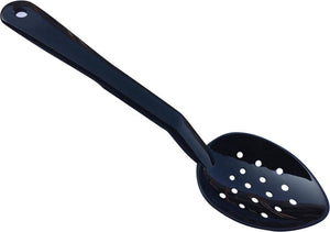 Omcan - 11" Black Perforated Serving Spoon, Pack of 100 - 85093