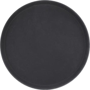 Omcan - 11" Black Round Non-Slip Service Tray (279 mm), Pack of 20 - 80111