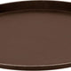 Omcan - 11" Brown Round Non-Slip Service Tray (356 mm), Pack of 20 - 80112