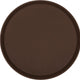 Omcan - 11" Brown Round Non-Slip Service Tray (356 mm), Pack of 20 - 80112