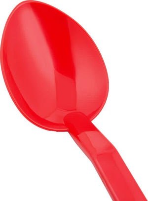 Omcan - 11" Red Serving Spoon, Pack of 100 - 85100