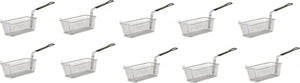 Omcan - 11" x 5 5/8" x 4 1/8" Fryer Basket, Pack of 10 - 80553