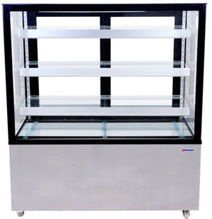 Omcan - 110V, 48" Square Glass Floor Refrigerated Display Case - RS-CN-0371-S