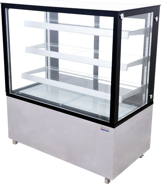 Omcan - 110V, 48" Square Glass Floor Refrigerated Display Case - RS-CN-0371-S