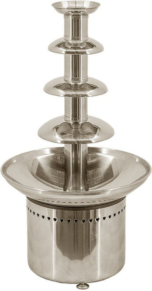 Omcan - 110V Stainless Steel 4 Tier Chocolate Fountain - 47492