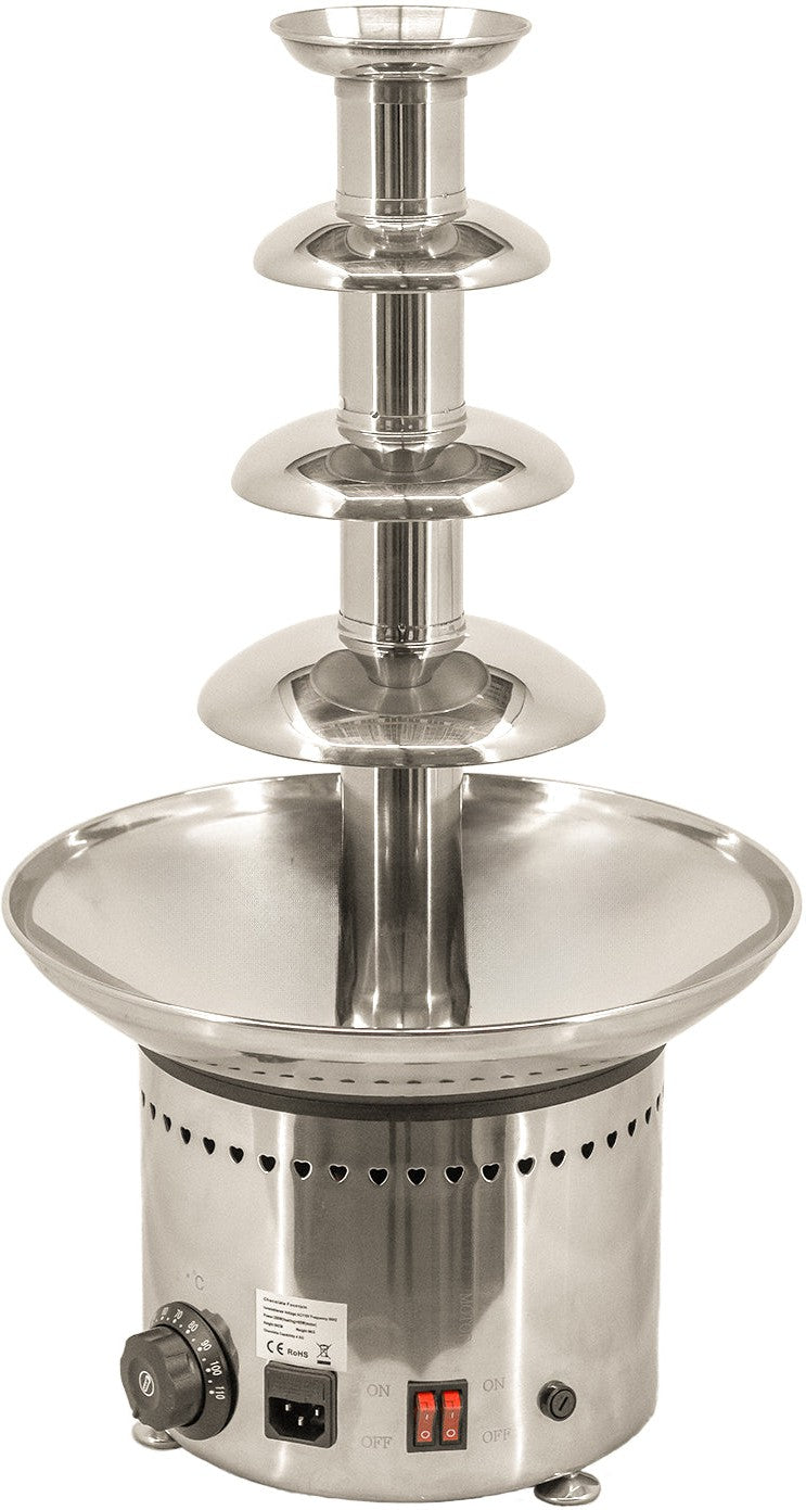 Omcan - 110V Stainless Steel 4 Tier Chocolate Fountain - 47492