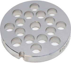 Omcan - #12 (10 mm) Hubless European-Style Stainless Steel Meat Grinder Plate, Pack of 5 - 11217