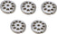 Omcan - #12 (12 mm) Hubless European-Style Stainless Steel Meat Grinder Plate, Pack of 5 - 11218