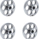 Omcan - #12 (18 mm) European-Style Stainless Steel Meat Grinder Plate with Hub, Pack Of 4 - 11198