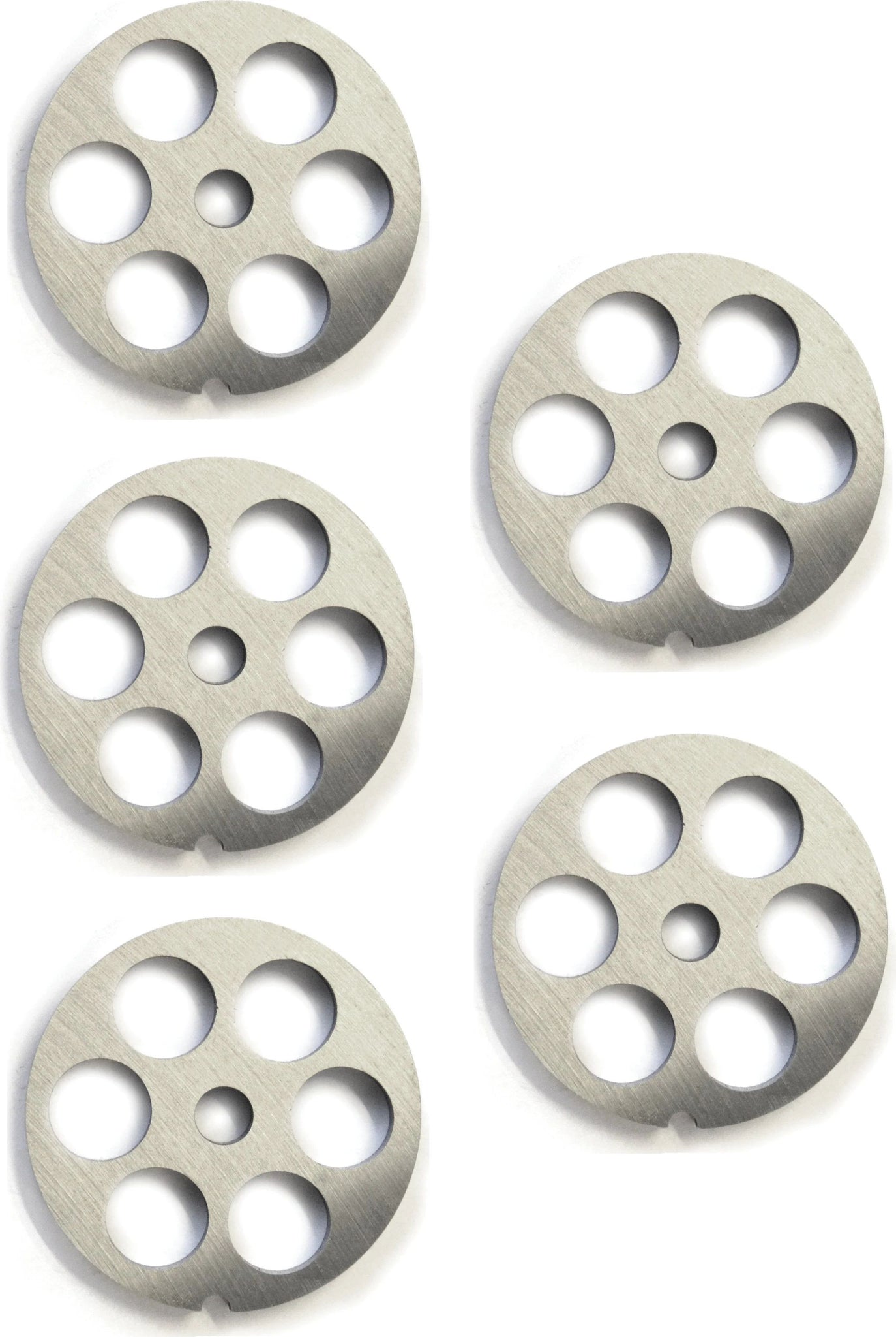 Omcan - #12 (18 mm) Hubless European-Style Stainless Steel Meat Grinder Plate, Pack Of 5 - 11219