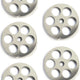 Omcan - #12 (18 mm) Hubless European-Style Stainless Steel Meat Grinder Plate, Pack Of 5 - 11219