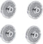 Omcan - #12 (3.2 mm) European-Style Stainless Steel Meat Grinder Plate with Hub, Pack Of 4 - 11192