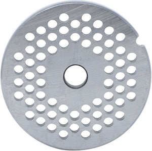 Omcan - #12 (4.5 mm) Hubless Carbon Steel Meat Grinder Plate, Pack of 10 - 11236