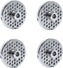 Omcan - #12 (4.8 mm) European-Style Stainless Steel Meat Grinder Plate with Hub, Pack of 4 - 11193